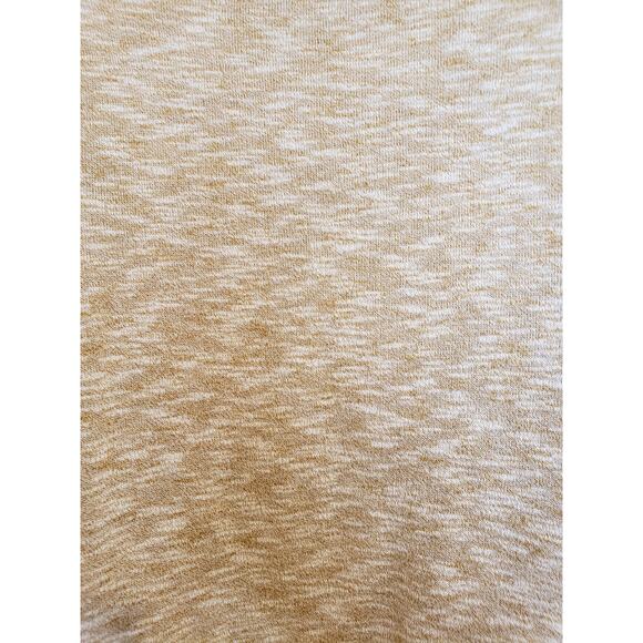 Madewell Gathered Sleeve Mock Neck Knit 3/4 Sleeves Pullover Heather Tan Top Med - Picture 10 of 10